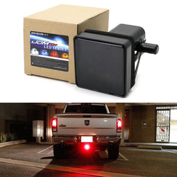 2'' Trailer Truck Hitch Towing Receiver Cover Smoked Lens 15 LED Brake Light